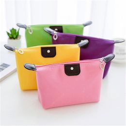 Cosmetic Bag Old Cobbler College Girl Cosmetic Bag Nylon Cloth Color Wash Bags Stylish Zipper Small Bag EEA1300-12871