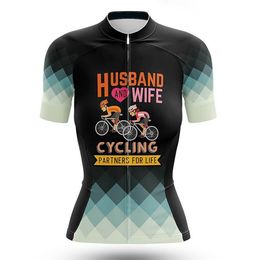 Cycling Shirts Tops Husband And Wife Women Cycling Jersey Short Sleeve Bike Shirt Bicycle Wear Mountain Road Clothes Cycle Racing MTB Clothing 230820