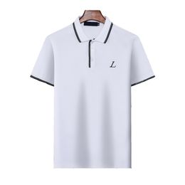 Summer Brand Clothes Luxury designer stripe polo shirt t shirts snake polos bee floral mens High street fashion horse polo luxury T-shirt#8866