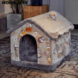 Other Pet Supplies Dog House Cat Bed Warm Pet House Cosy Kitten Cat House Washable Tent Soft Mascotas Small Dog Home Bag for Cats Beds Pet Products HKD230821