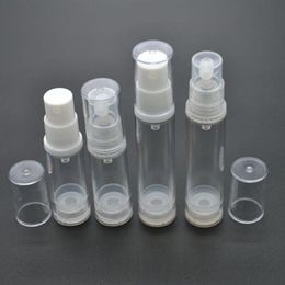 30pcs/lot AS Empty Lotion Cream Emulsion Sample Plastic Airless Bottle 10ml Cosmetic Packaging Container for Travel SPB85 Sxsxk