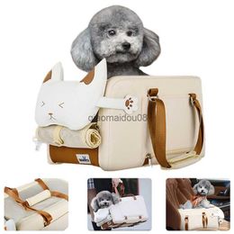 Other Pet Supplies Portable Travel Dog Car Seat Central Control Car Safety Pet Seat for Small Dogs Yorkshire Teddy Transport Dog Carrier Protector HKD230821