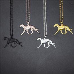 Pendant Necklaces Elfin Wholesale Trendy Whippet Gold Colour Silver Dog Jewellery Whelloppet Women Men