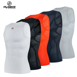 Cycling Jackets YKYWBIKE Cycling Vest High Elastici Cycling Base Layer Jersey MTB Road Bike Bicycle Vest Running Sport Cycling Underwear 5 Colour 230821