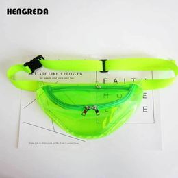 Waist Bags Holographic Fanny Pack Women Men Laser Transparent Bum Bag Clear Hengreda Travel Shiny Hip for Beach Party 230821