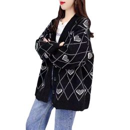 2023 Autumn Academy Style Loose and Lazy Knitted Coat Spring and Autumn New Korean Version Design Sense Small Number Sweater Cardigan Versatile Top