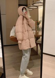 Women's Down 2023 Fashion Cotton Winter Jacket Women Windproof Waterproof Warm Solid Mid-length Coat Casual Parkas