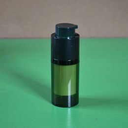 10pcs 15ml Rotary Airless Plastic Pump Bottle Empty(head Scalable) Green Cosmetic Lotion Cream Emulsion Packaging Container SP89 Fvggc