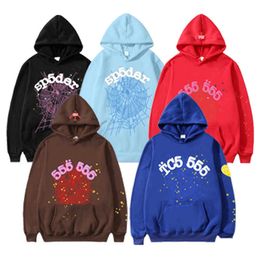 Mens Hoodies Sweatshirts 555 Hoodie Young Thug Fashion Long Sleeve High Quality Foam Print Web Graphic Pullover Designer