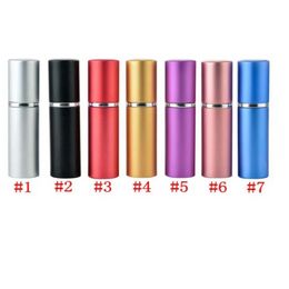 5ml Perfume Bottle Aluminium Anodized Compact Perfume Atomizer Fragrance Glass Scent-bottle Travel Makeup Spray Bottle C300