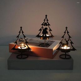 Candle Holders Dutable Holder Stunning Christmas Tree Elegant Iron Art Desktop Decorations With Stable Base