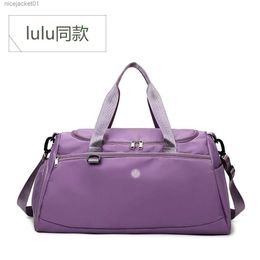 Designer Lululemens Travel Bag Travel Bag with the Same Design Large Capacity Waterproof Hand Diagonal Luggage Bag Fitness Bag Sports Bag Lululemenity