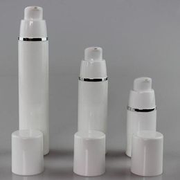 15ml white airless vacuum pump lotion bottle with white cap fast shipping Fiobk