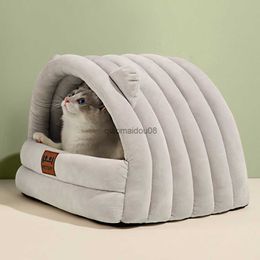 Other Pet Supplies Cat House Cat Apartment Small And Medium Dog Kennel Winter Warm Pet Cat Nest Semi-enclosed Cat Bed Dog Bed With Mattress HKD230821