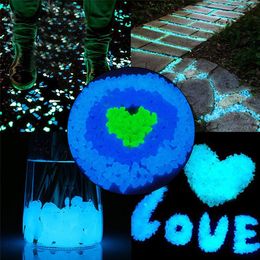 Garden Decorations 50100Pcs Decor Luminous Stones Glow In Dark Decorative Pebbles Pebble Rocks Outdoor Fish Tank Aquarium 230818