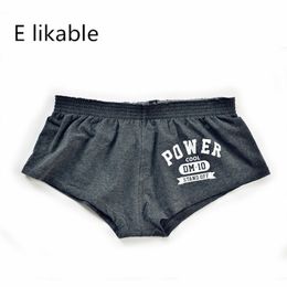 Underpants E Likeable printing letters men's underwear cotton comfortable breathable fashion sexy low waist home boyshort 230818