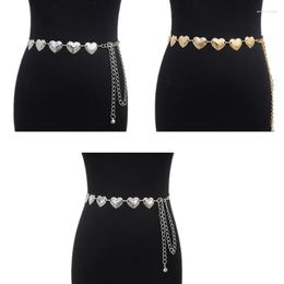 Belts Love-heart Waist Chain Belt Women Body Jewellery Belly Tassel Decorative Dress Decors Lady Gift Dropship