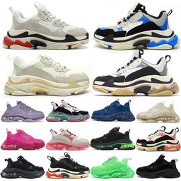 triple s Running Shoes for Men Womens platform clear sole Black White Red Blue Neon Grey Green Beige Pink Casual Mens Womens trainers outdoor walking jogging