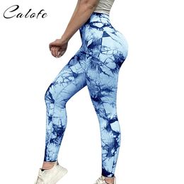 Yoga Outfit Tie dye Pants Sport Legging Seamless High Waist Push Up Woman Tights Fitness Workout Leggins Gym Clothing 230821