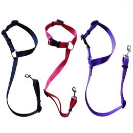 Dog Collars Pet Car Safety Rope Ring Seat Rear Traction