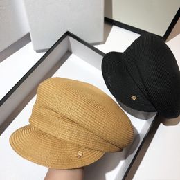 Berets Japanese Hats For Women Solid Plain Octagonal sboy Cap Ladies Summer Casual Straw Hat Beret Painter Military Bonnets 230821