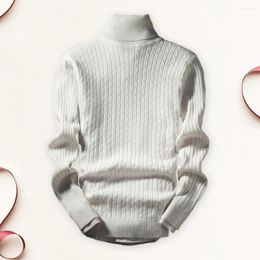 Men's Sweaters Men Long Sleeve Sweater Loose Cozy Winter High Collar Soft Knitted Warmth With Anti-pilling For Casual