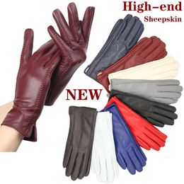 Five Fingers Gloves Fashion women's gloves sheepskin women's winter gloves multiple colors women's leather gloves High grade gloves-2226C 230821