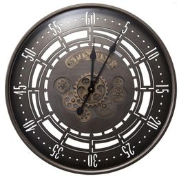 Wall Clocks Retro American Style Large Clock Vintage Metal Industrial Art Iron Creative Gear Bar Living Room Watch Horloge Gift