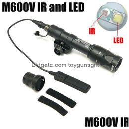 Sf M600V-Ir Scout Light Led White And Ir Tactical Flashlight Gun Black Drop Delivery Sports Outdoors Hunting Dhbyv