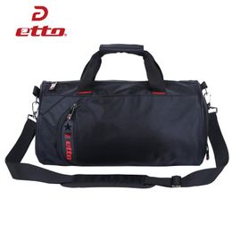 Bags Etto Waterproof Gym Bag Fitness Training Sports Bag Portable Shoulder Travel Bag Independent Shoes Storage Basketball Bag HAB011