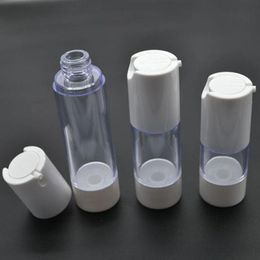 20pcs/lot 15ml Small Empty Plastic Airless Emulsion Cream Lotion Airless Pump Bottle Cosmetic Sample Packaging Container SPB92 Muhvf