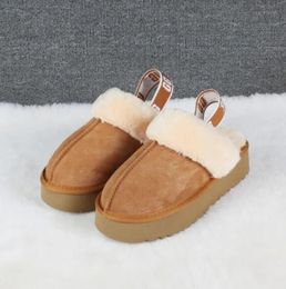 Pantofole Tasman da uomo e da donna alla moda Mini stivali da neve Stivali caldi in peluche di pelle di pecora Comode pantofole impermeabili con suola spessa Bel regalo