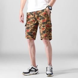 Men's Shorts Summer Casual Pants Fashion Trend Camouflage Straight Tube Cotton Loose Workwear Capris