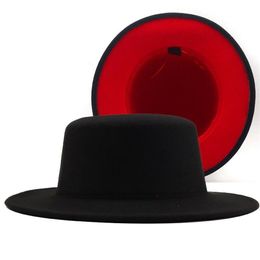 Wide Brim Hats Flat Top Fedora Hat For Women Men Fedoras Bulk Men's Women's Felt 2021 Woman Man Panama Cap Female Male J286v