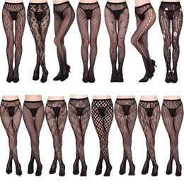 Plus Size Fishnet Tights Stockings Netting Ladies Mesh Women Lingerie White Lace Decoration Tight Stocking Sexy Clothes Socks & Ho226F