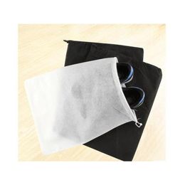 Storage Bags Case Black/White Non-Woven Travel Shoe Dust-Proof Tote Dust Bag P 86Ave Drop Delivery Home Garden Housekee Organization Ot7Sn