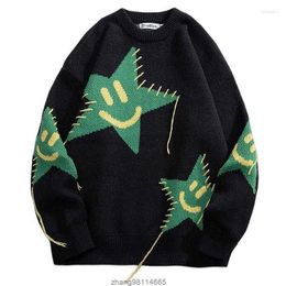 Men's Sweaters Autumn Sweater Men and Women Funny Star Jacquard Baggy Jumper Fashion Korean Causal Knitwear Pullove