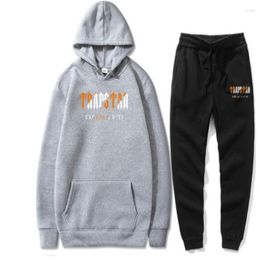 Men's Hoodies Men Women Set Print Sweatshirt Top Casual Hip Hop Streetwear Sportswear Pants Cotton Hooded Pullovers175m