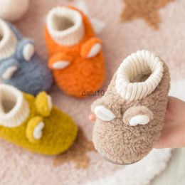 Slippers Kids Slippers Winter Cute Candy Colour Toddler Cartoon Outdoor Baby Shoes Boy Girl Infant Non-Slip Soft Warm Indoor Slippers HKD230821