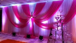 10ftx20ft wedding backdrop curtains with sequin swag backdrop wedding decoration romantic Ice silk stage curtains free shipping LL