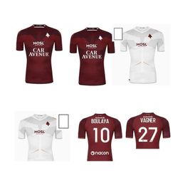 Yoga Outfit Maillot De Foot 22 23 Metz Soccer Jerseys 2022 2023 Red Blue Boaya Diallo Centonze Bronn Vagner Away Third Home Football Dhvie