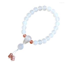 Strand Genuine Lychee Frozen Southern Bell Bead Hand Row White Natural Crystal Single Bracelet Luck For Women Girl Fashion Jewellery