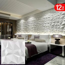 Wall Stickers 12 Pcs 30x30cm 3D Three-dimensional Sticker Decor Living Room Wallpaper Mural Waterproof Bathroom Kitchen