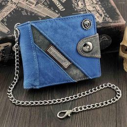 Wallets Boys Mens Casual Practical Wallet Card Holder Purse With Chain Gift