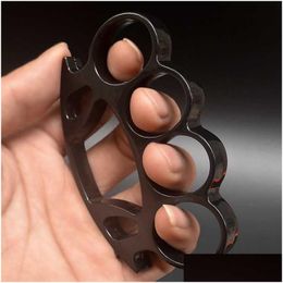 Finger Tiger Boxes Four Thickened Round Head Defence Hand Buckle Fist Car Lifesaving Equipment Ring 19Tf Drop Delivery Sports Outdoors Dhnzp