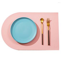 Table Mats Non-Stick Faux Leather Mat Solid Colour Heat Resistant Baking Liner Placemat Protector Dining Kitchen Accessories