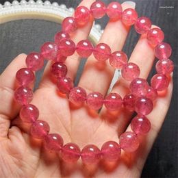 Strand Natural Strawberry Quartz Bracelet Healing Fashion Reiki Crystal Man Woman Fengshui Jewelry Birthday Gift 1pcs 10.5MM