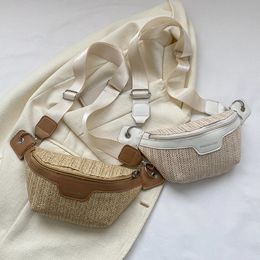 Waist Bag Straw Woven Bag Shoulder Summer Beach Crossbody Handmade Knitted Chest Female Handbags 230821