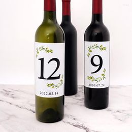 Party Supplies Wine Wrappers Personalised Engagement Date Bottle Labels Stickers DIY Wedding Decoration Custom Supply 9x12.7cm
