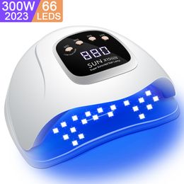 Nail Dryers UV LED Lamp For Nail Dryer Manicure With 1.5m Cable Nail Drying Lamp 66LEDS UV Gel Varnish With LCD Display UV Lamp For Manicure 230821